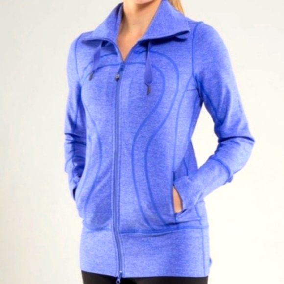 lululemon athletica Tops - Lululemon Stride Marled Blue/Purple Jacket